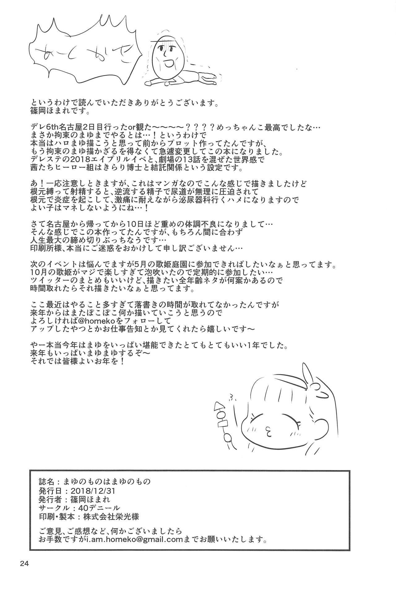 (C95) [40Denier (Shinooka Homare)] Mayu no Mono wa Mayu no Mono (THE IDOLM@STER CINDERELLA GIRLS) page 23 full