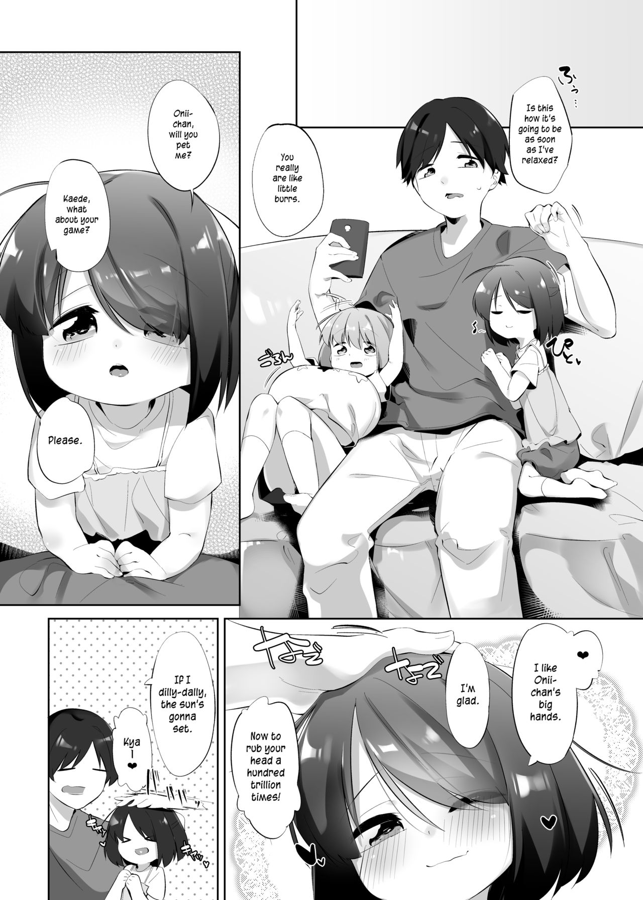 [P.D Crown (Pedocchi)] Imouto ni Hasamarete Shiawase Desho? | Between Sisters, Are You Happy? [English] [Digital] page 6 full