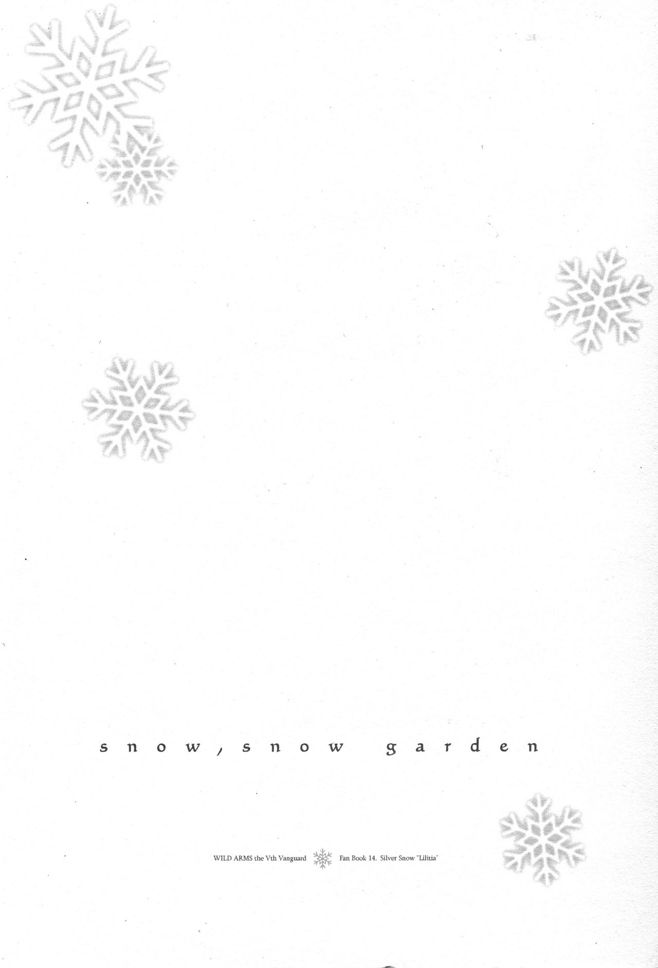 (C79) [Kaicho-Maniax (Nanami Yasuna)] snow,snow garden (WILD ARMS 5) page 3 full