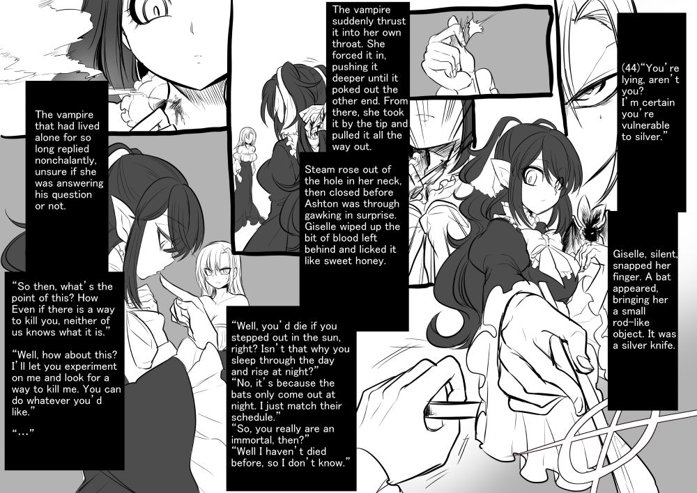 [Kouji] Bishoujo Vampire ni Bonyuu Drink Bar ni Sareru Hanashi | Turned into a Breast Milk Fountain by a Beautiful Vampire [English] [Limonchik11] page 47 full