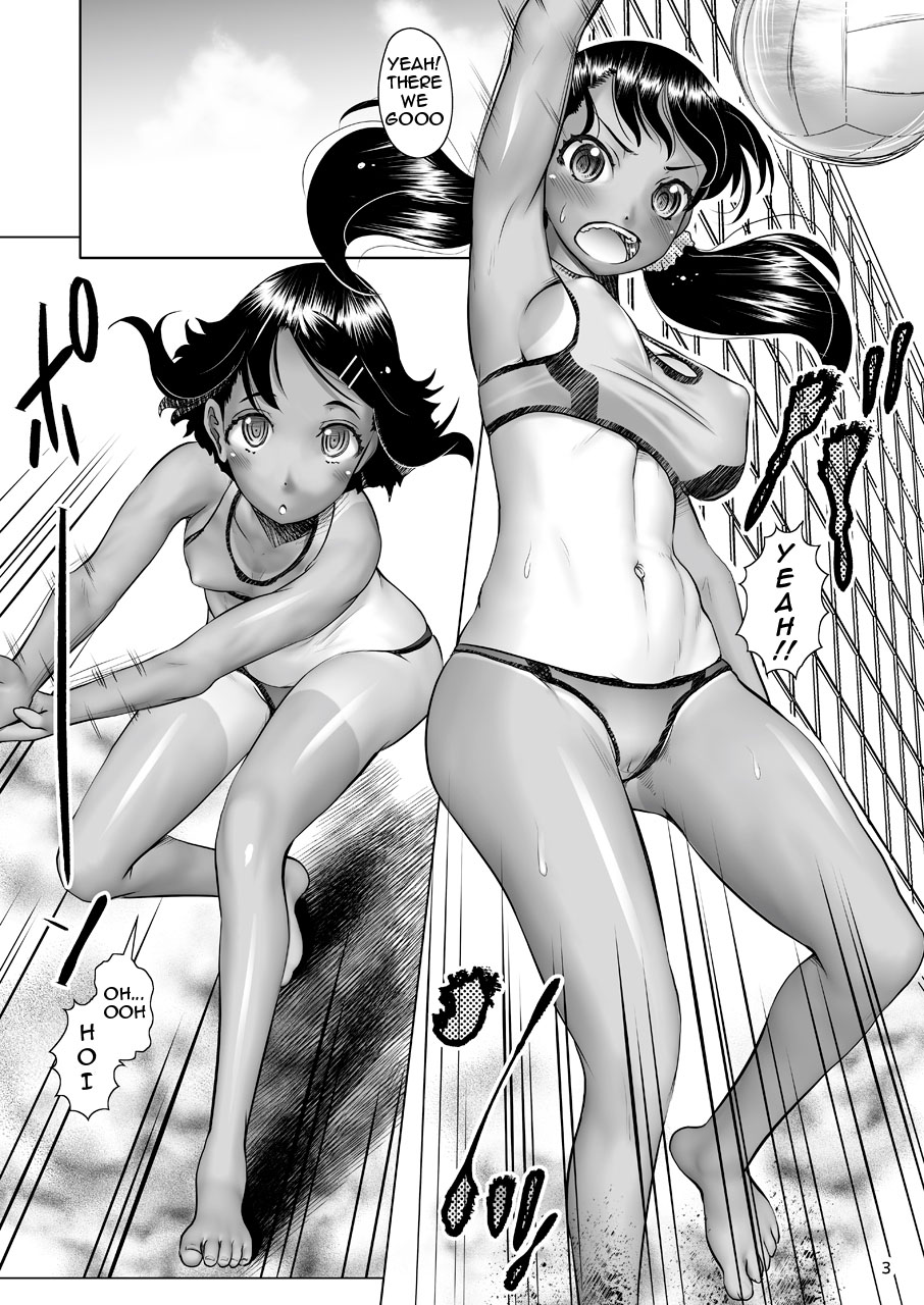 [Mushoku Santaro] Hoshoku Koudou ~Hiyake Beach Volley Naedoko Shussan~ | Predation Behavior ~Tanned Beach Volleyball Seedbed Birth~ [English] {theamdrag} [Digital] page 3 full