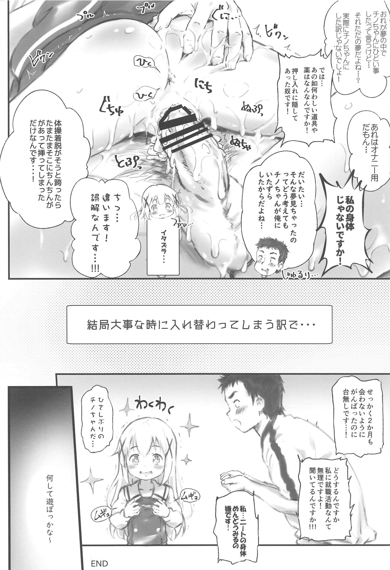 (C97) [Argyle check, Wanton Land Kumiai (Komamemaru)] Toro Musume 23 Chino-chan Hajimemashita!! 4 Okite kudasai... (Gochuumon wa Usagi desu ka?) page 22 full