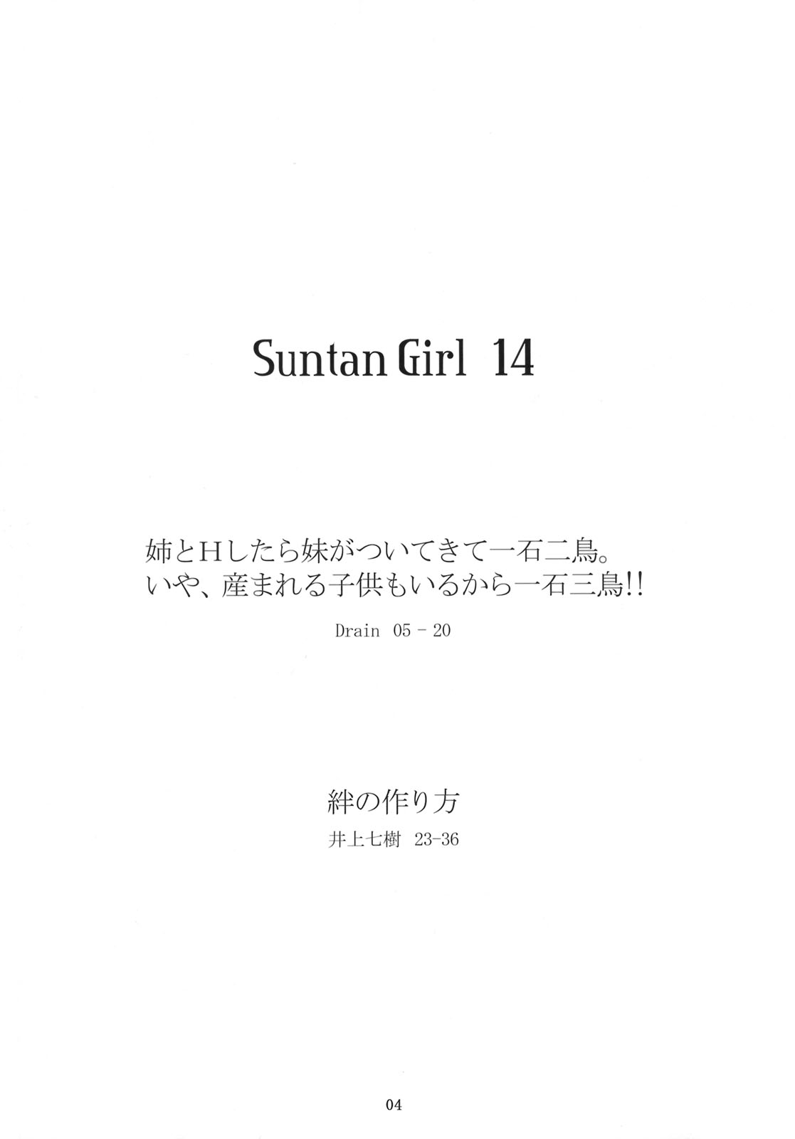 (C76) [Evork Festa (Drain, Inoue Nanaki)] Suntan Girl 14 page 3 full