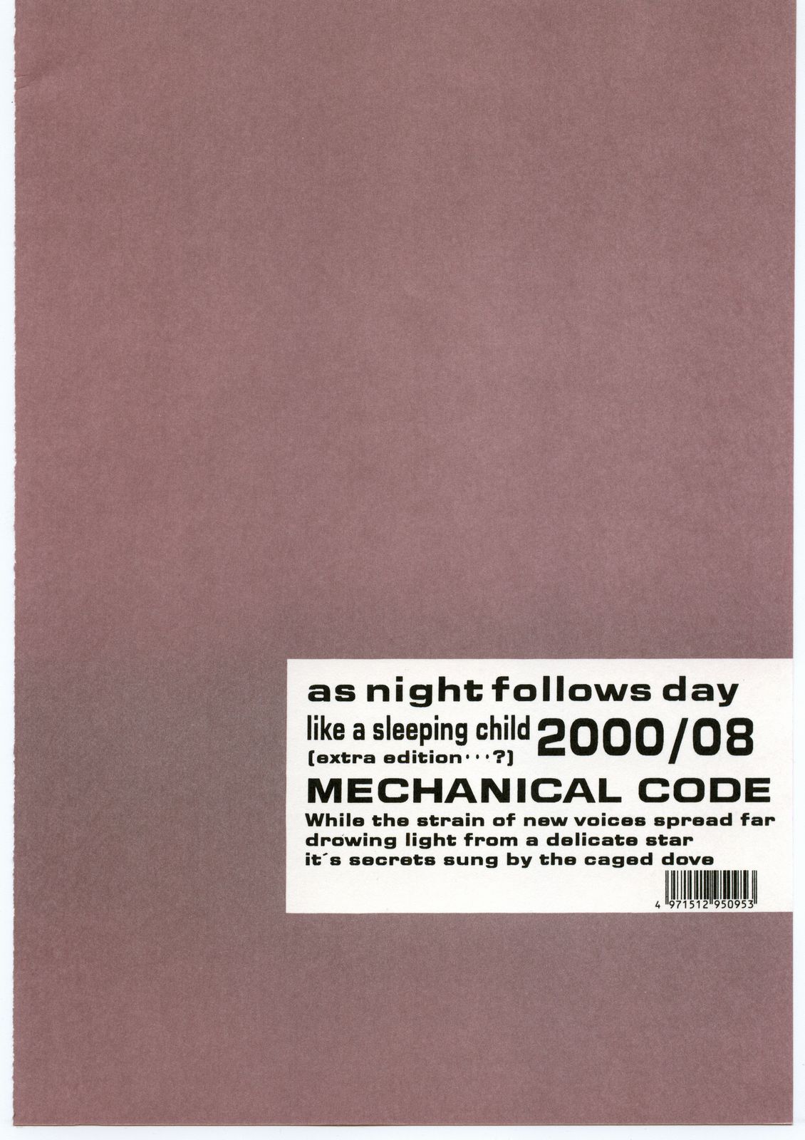 (SC9) [Mechanical Code (Takahashi Kobato)] AS NIGHT FOLLOWS DAY like a sleeping child (Ah! My Goddess) page 18 full