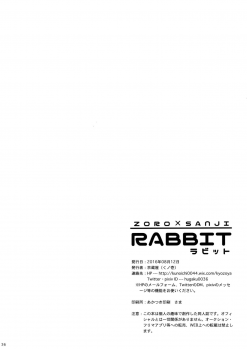 (C90) [Kyozoya (Kunoichi)] RABBIT (One Piece) - page 37