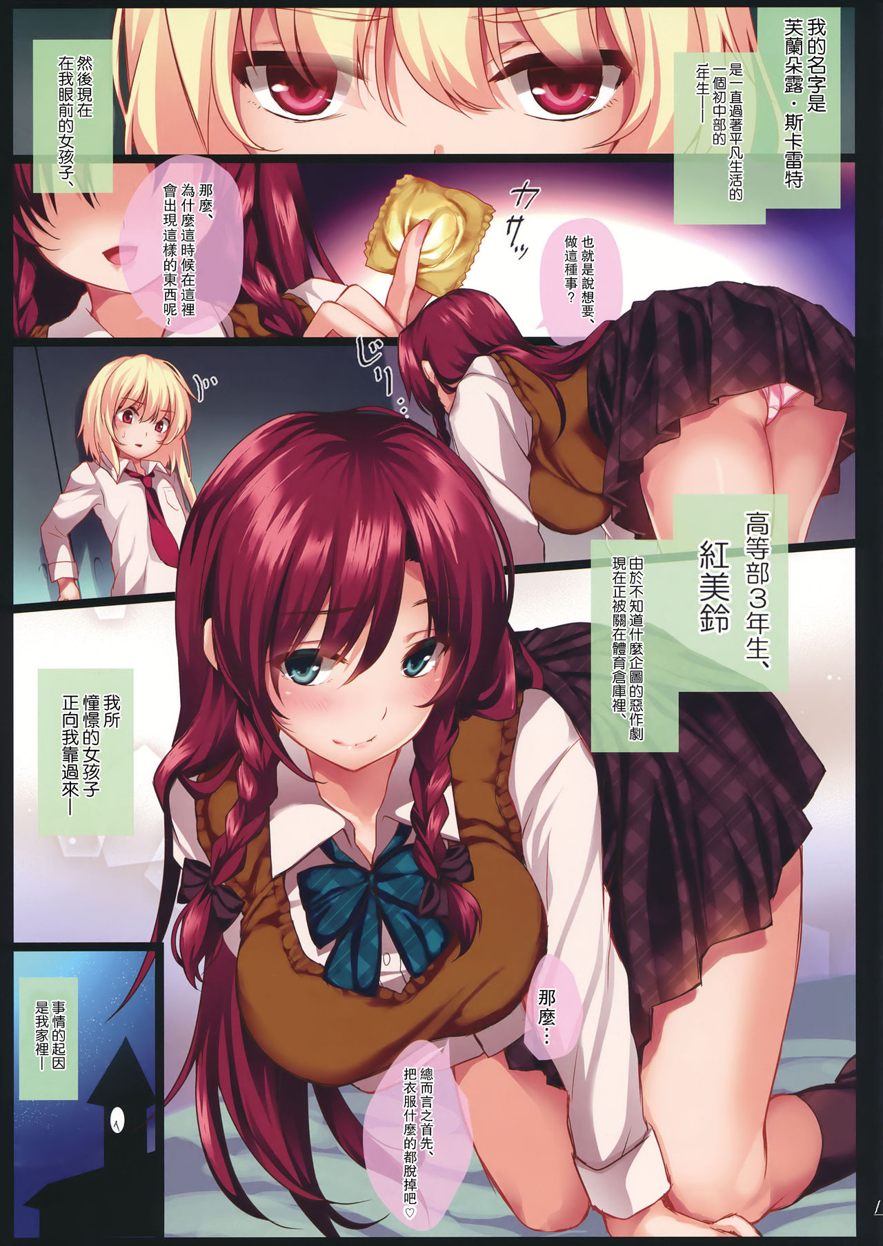 (C91) [MONE Keshi Gum (Monety)] Meiling Onee-chan to Flan-kun no Gakuen Seikatsu (Touhou Project) [Chinese] [瑞树汉化组] page 3 full