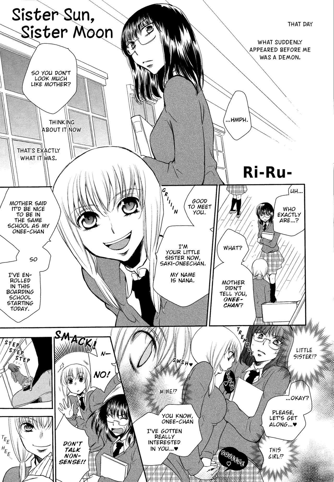 [Ri-Ru-] Sister Sun, Sister Moon (Momo Yuri ~Forbidden Sisters~) [English] [Yuri Project] page 1 full