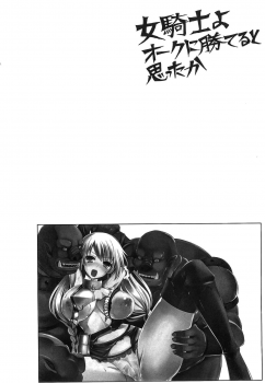 (C86) [Chococornet (Tenro Aya)] Onna Kishi yo Orc ni Kateru to Omottaka [Chinese] [不咕鸟汉化组] - page 3