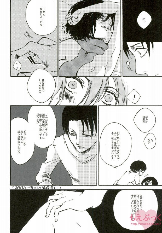 (SUPERKansai19) [QuintalLagosta (ebgr)] Kuro no Ookami Gin no Ookami (Shingeki no Kyojin) page 15 full