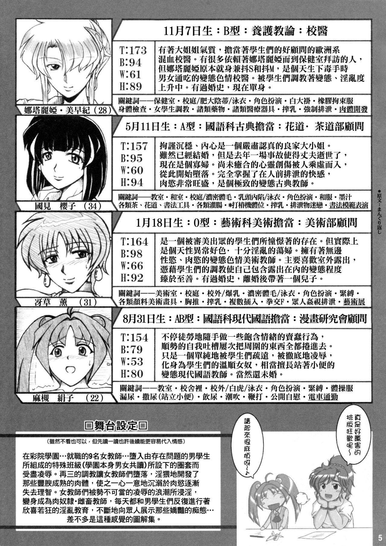 [Re-BIDou (Tsunomiya Katsuki)] Onna Kyoushi-gun Ryoujoku Enchitai I season [Chinese] [臭鼬娘漢化組] [2007-11-11] page 5 full