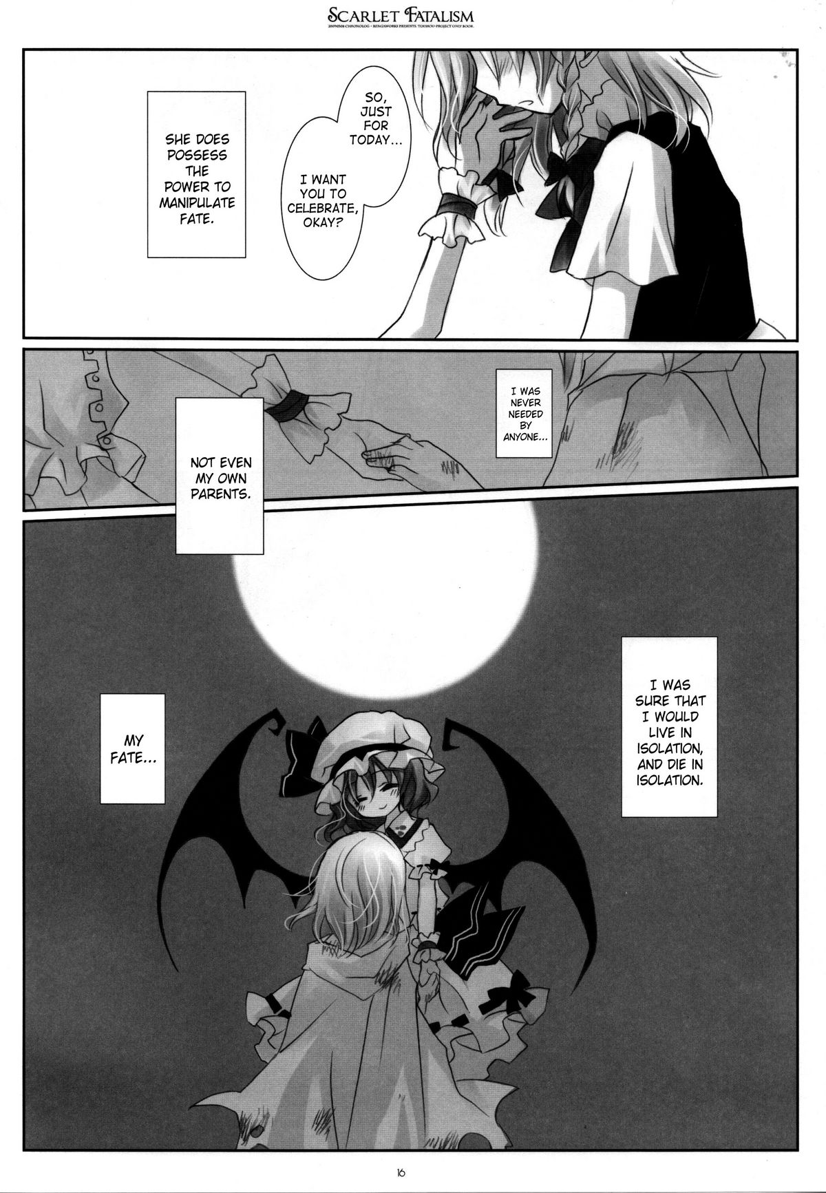 (Reitaisai 6) [CHRONOLOG, Rengaworks (Sakurazawa Izumi)] Scarlet Fatalism (Touhou Project) [English] [SaHa] [Incomplete] page 15 full