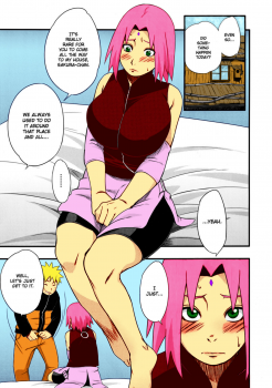(C92) [Karakishi Youhei-dan Shinga (Sahara Wataru)] Botan to Sakura (Naruto) [English] [Colorized] - page 4