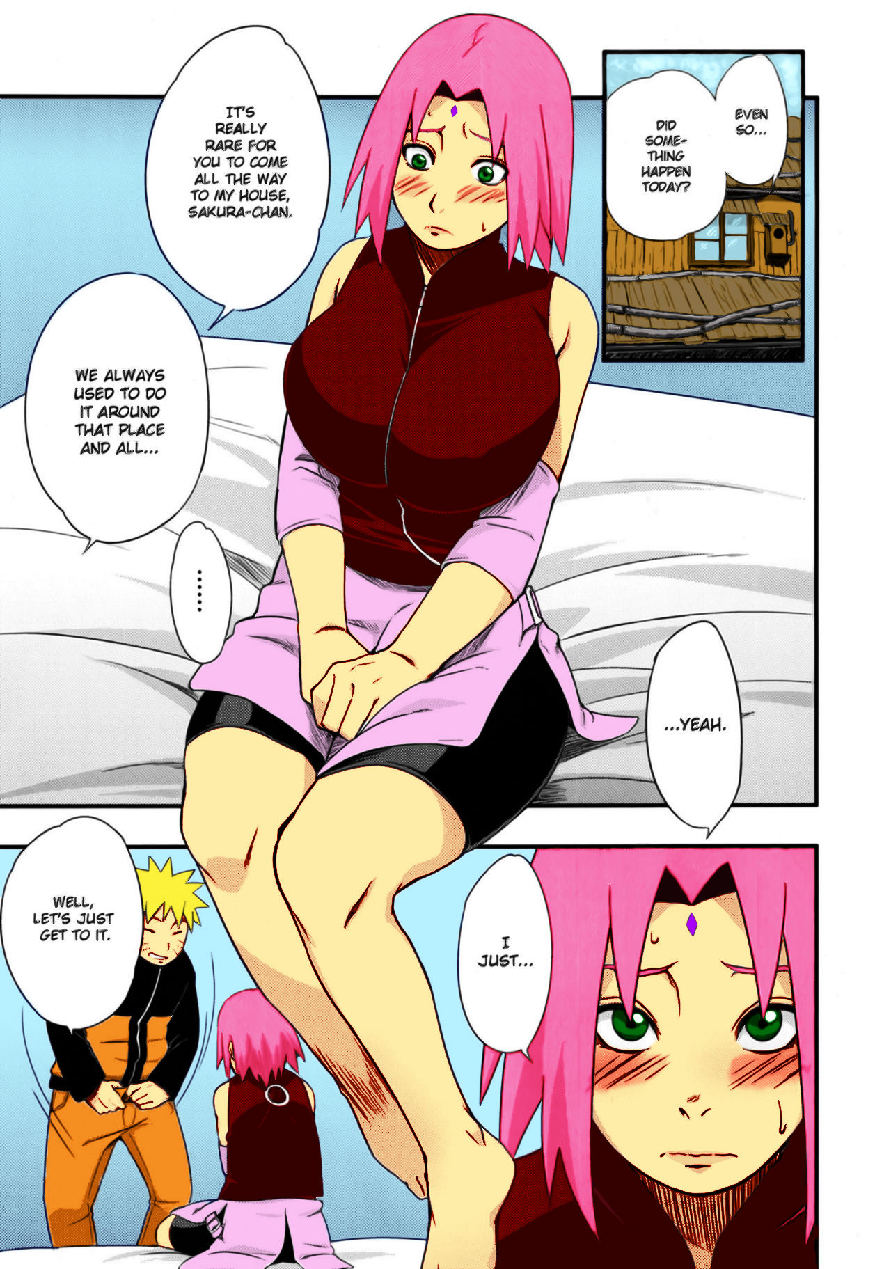 (C92) [Karakishi Youhei-dan Shinga (Sahara Wataru)] Botan to Sakura (Naruto) [English] [Colorized] page 4 full