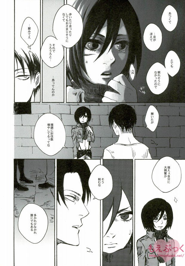 (SUPERKansai19) [QuintalLagosta (ebgr)] Kuro no Ookami Gin no Ookami (Shingeki no Kyojin) page 5 full