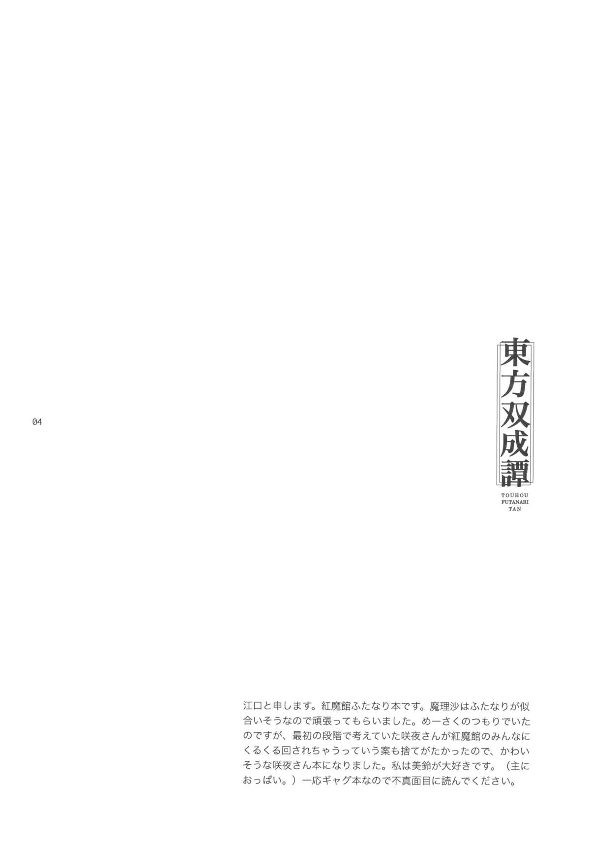 (C77) [Zipper Wrist (Eguchi)] Touhou Futanari-tan (Touhou Project) page 4 full
