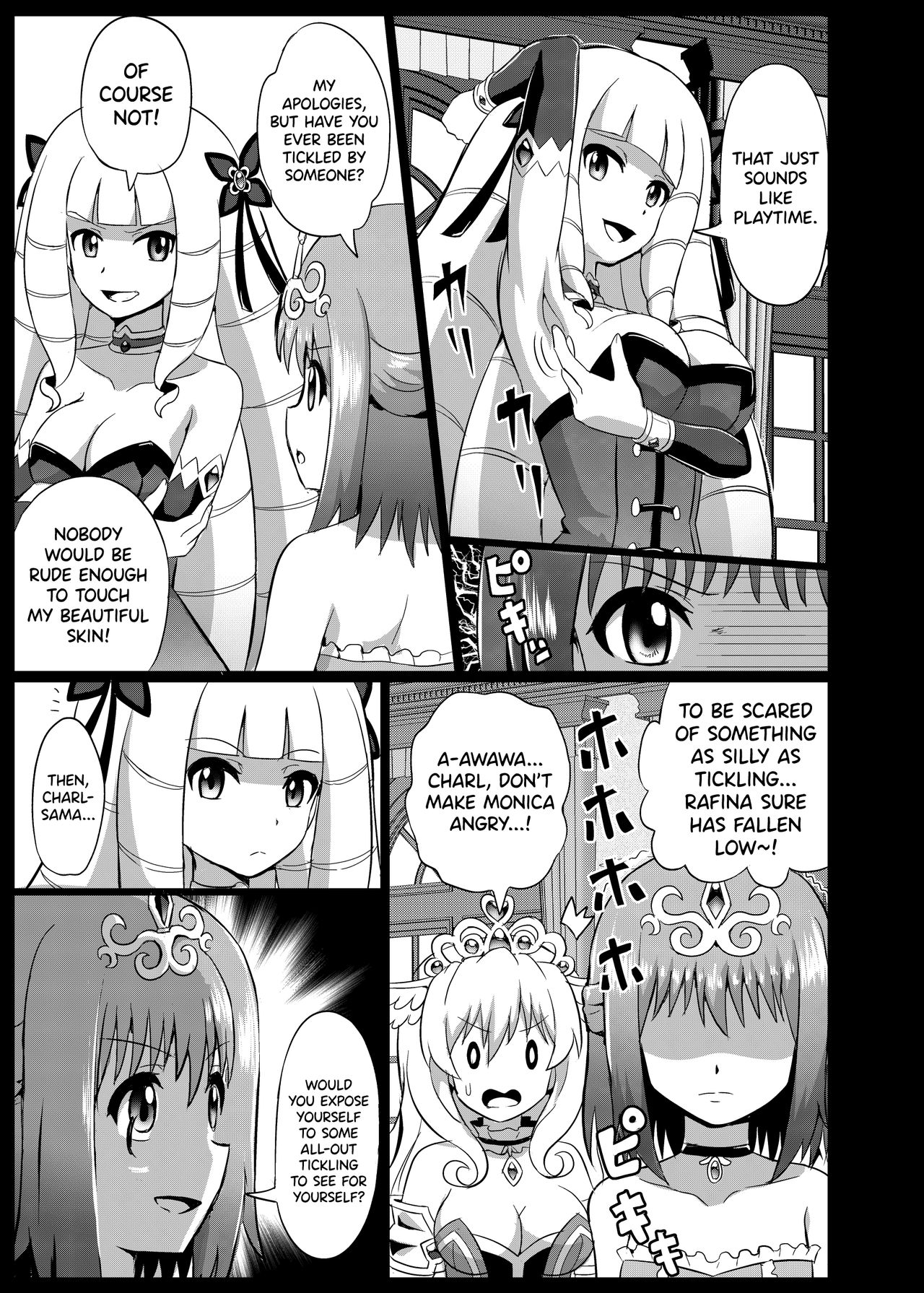 [Muriyari Egao (Mokoyana)] Takabisha Hime Oshioki Kusuguri Jigoku | Punishment of a High-Handed Princess Tickling Hell [English] [biribiri] page 5 full