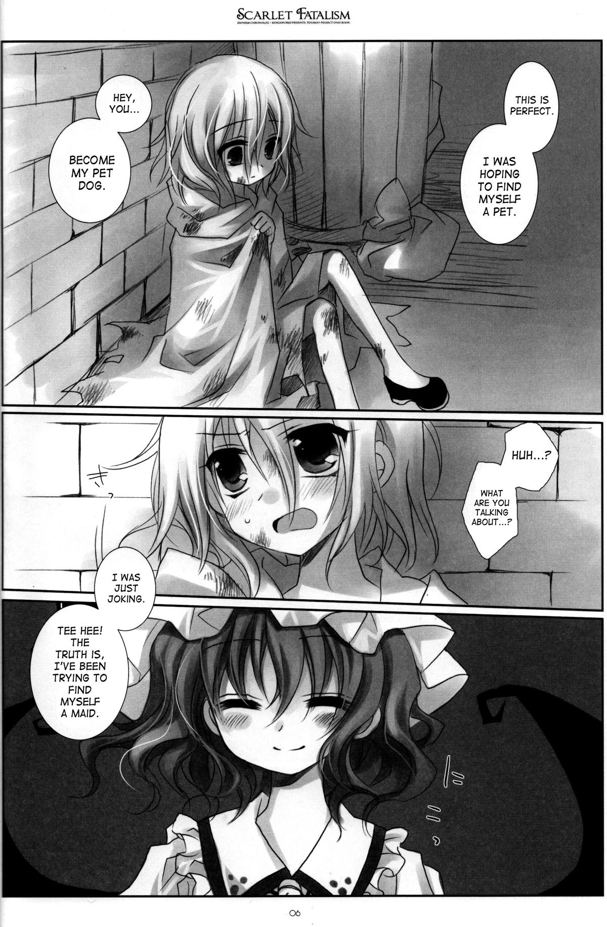 (Reitaisai 6) [CHRONOLOG, Rengaworks (Sakurazawa Izumi)] Scarlet Fatalism (Touhou Project) [English] [SaHa] [Incomplete] page 5 full