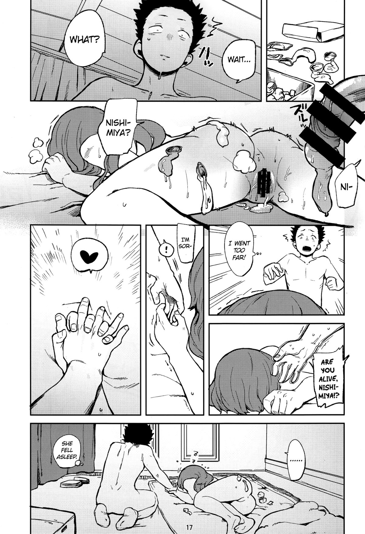 (C87) [LinkRingRin (Natsume Kei)] Nishimiya-san to Ishida-kun ga, | Nishimiya and Ishida Are, (Koe no Katachi) [English] =TV= page 16 full