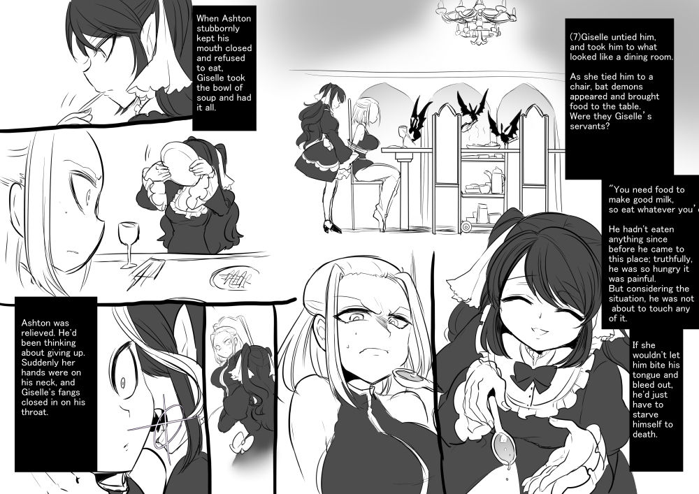 [Kouji] Bishoujo Vampire ni Bonyuu Drink Bar ni Sareru Hanashi | Turned into a Breast Milk Fountain by a Beautiful Vampire [English] [Limonchik11] page 10 full