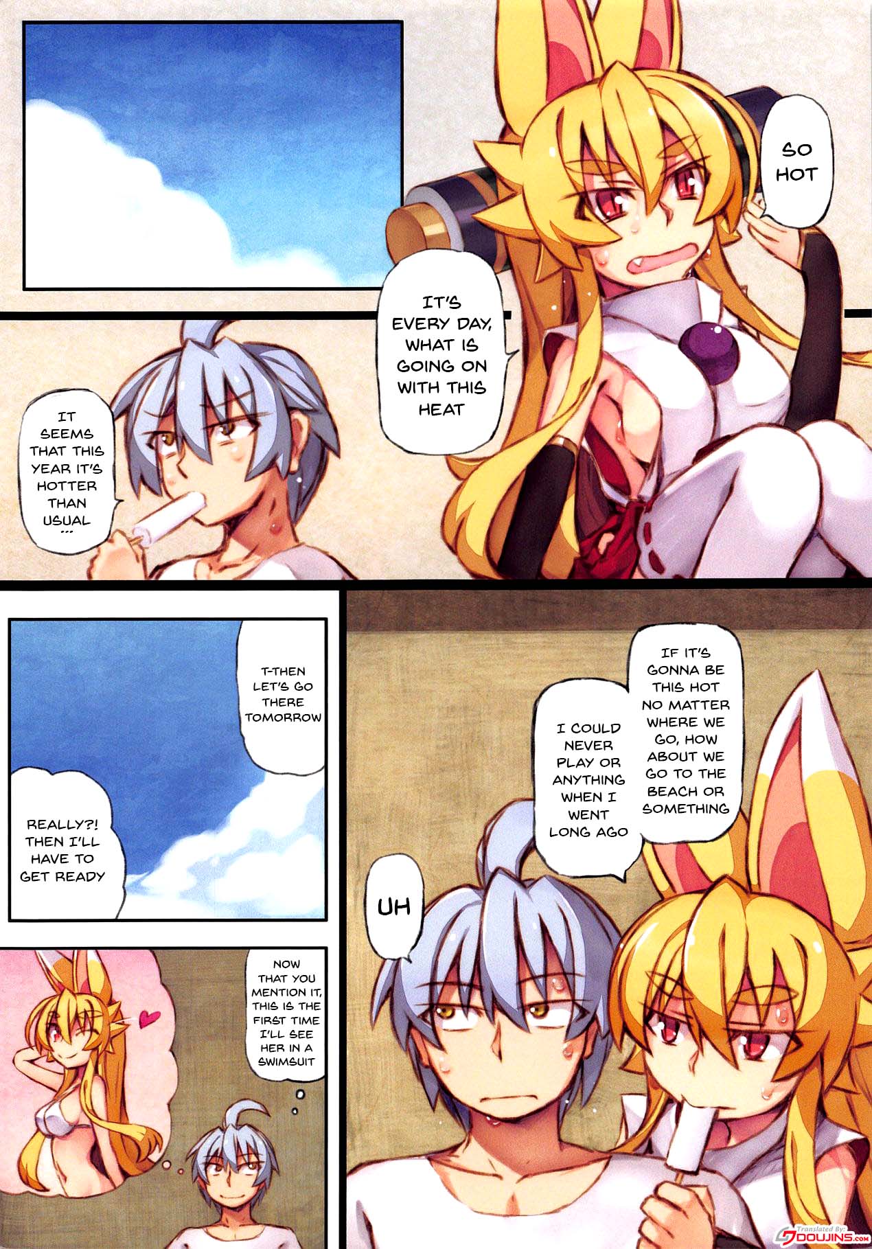 (Mimiket 40) [Kitsune-Goya (saru)] Izuna no Hon Sono Nana Umi ni Iku no Maki | Inuza's Book - Going to The Beach (Shinrabansho Choco) [English] {Doujins.com} page 2 full