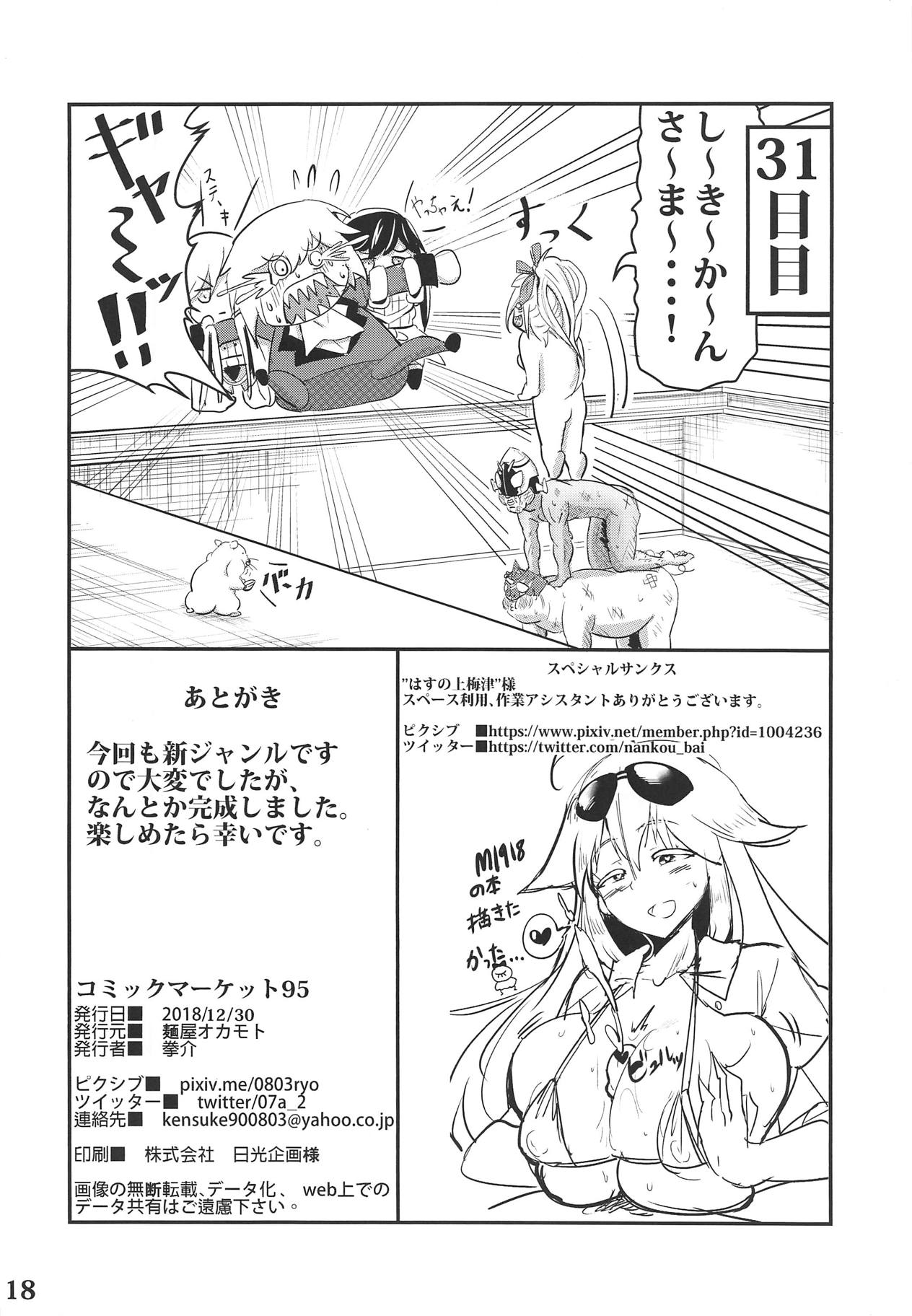 (C95) [Menya Okamoto (Kensuke)] Carina No Ikkagetsu Kanehensai Seikatsu (Girls Frontline) page 17 full