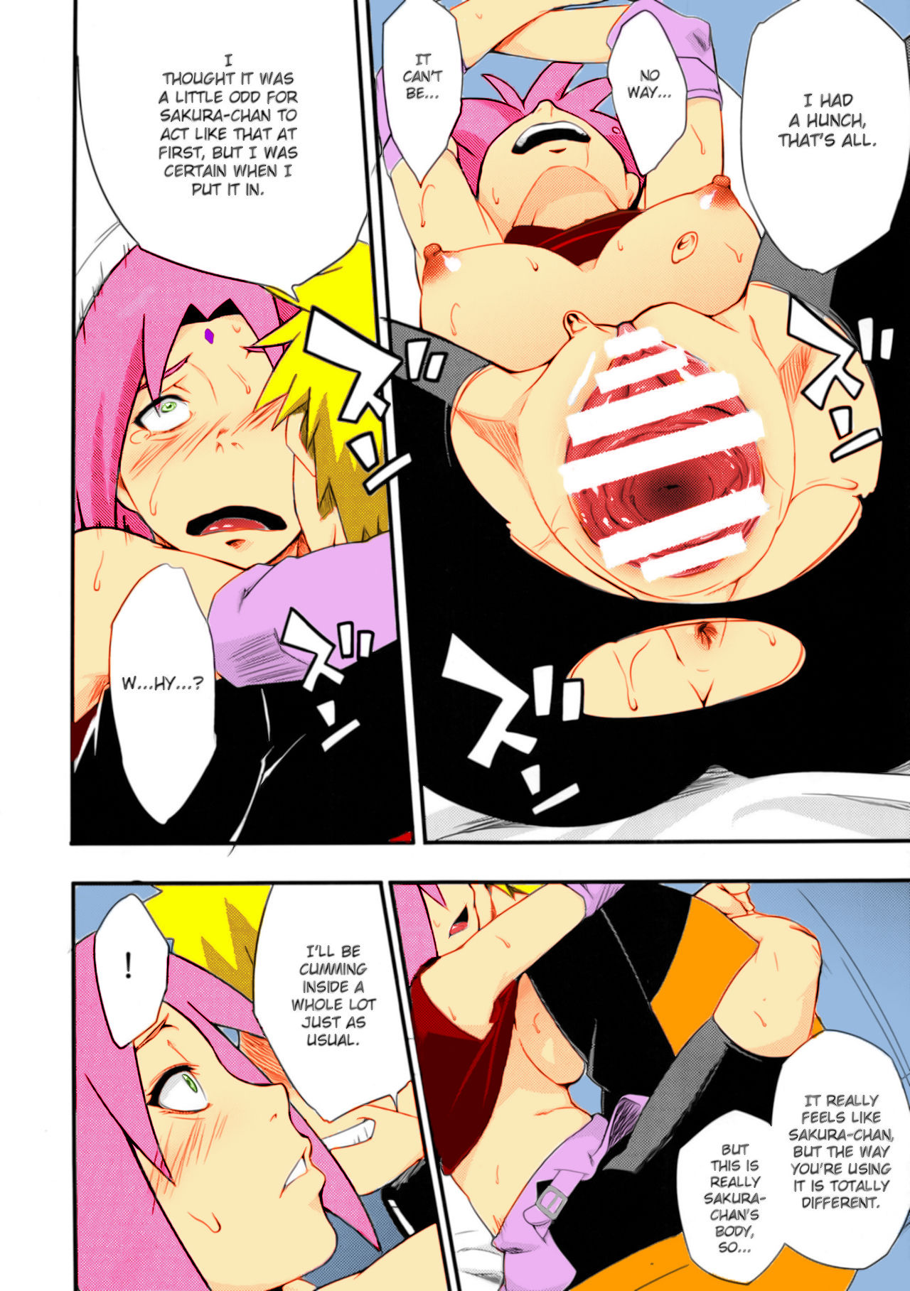(C92) [Karakishi Youhei-dan Shinga (Sahara Wataru)] Botan to Sakura (Naruto) [English] [Colorized] page 13 full