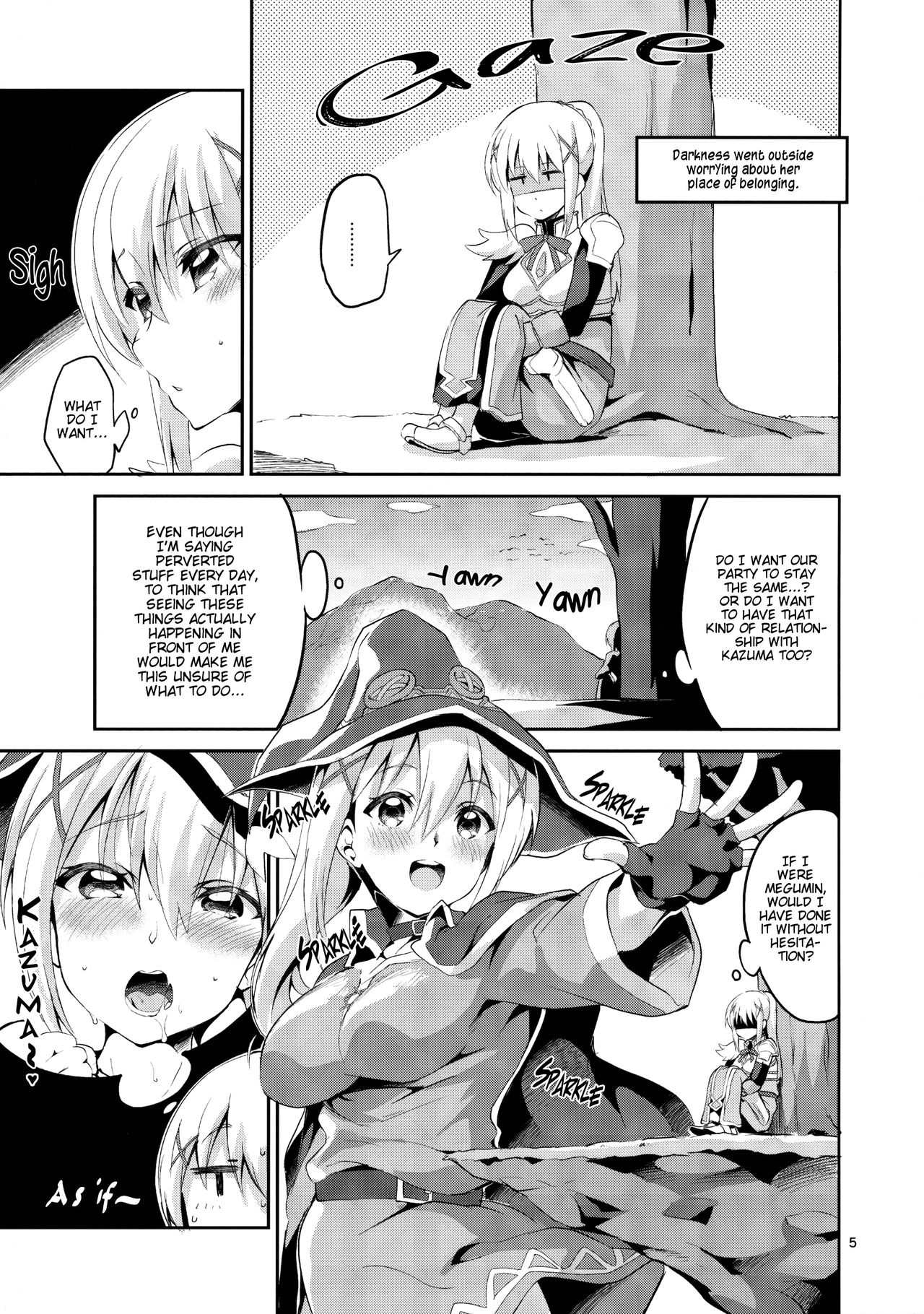 (SC2017 Winter) [Circle-FIORE (Ekakibit)] Kukkoro Musume no Koigokoro (Kono Subarashii Sekai ni Shukufuku o!) [English] [Decensored] page 4 full