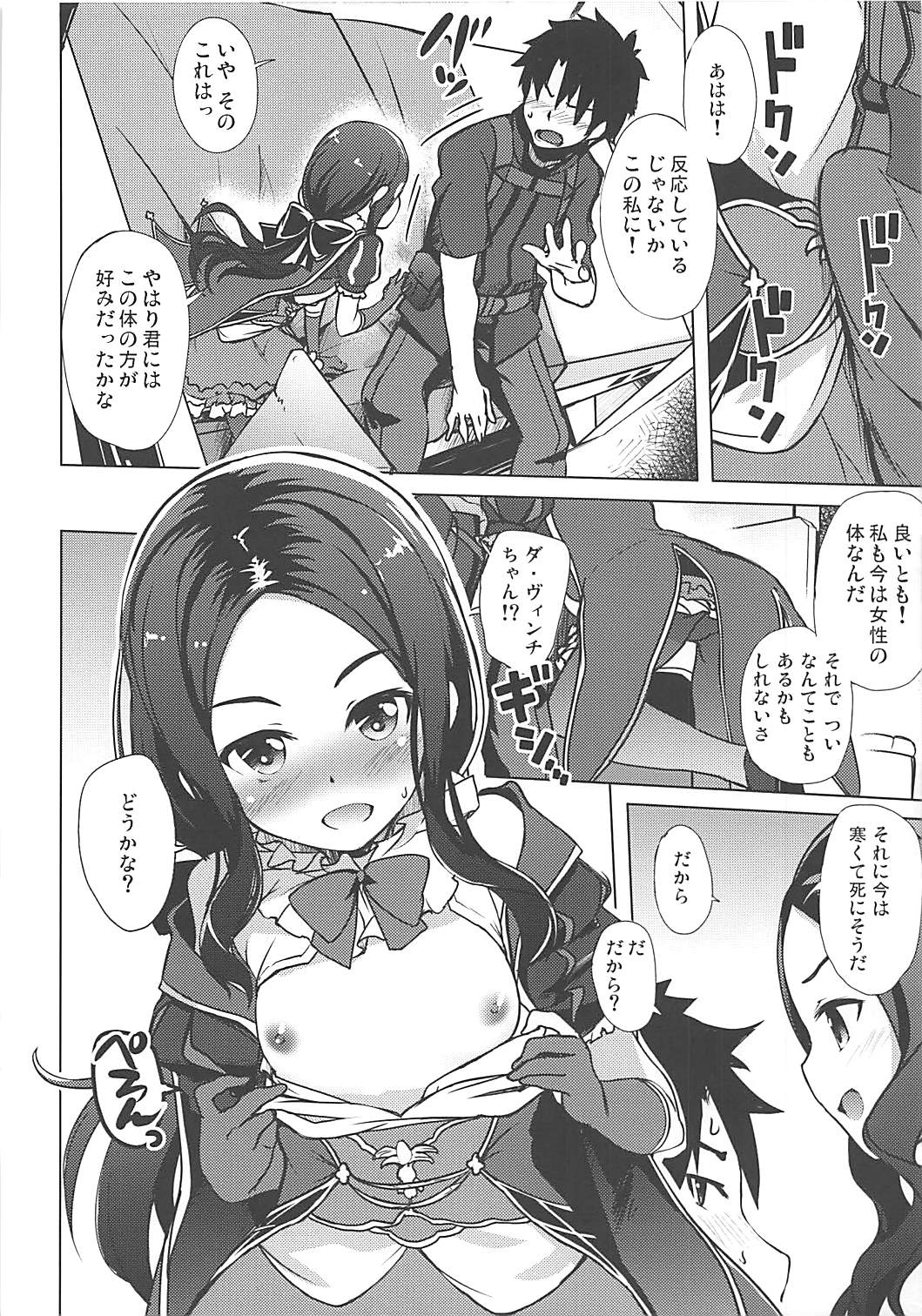(COMIC1☆13) [Part K (Hitsujibane Shinobu)] Youjo no Da Vinci-chan wa Moteamasu (Fate/Grand Order) page 4 full