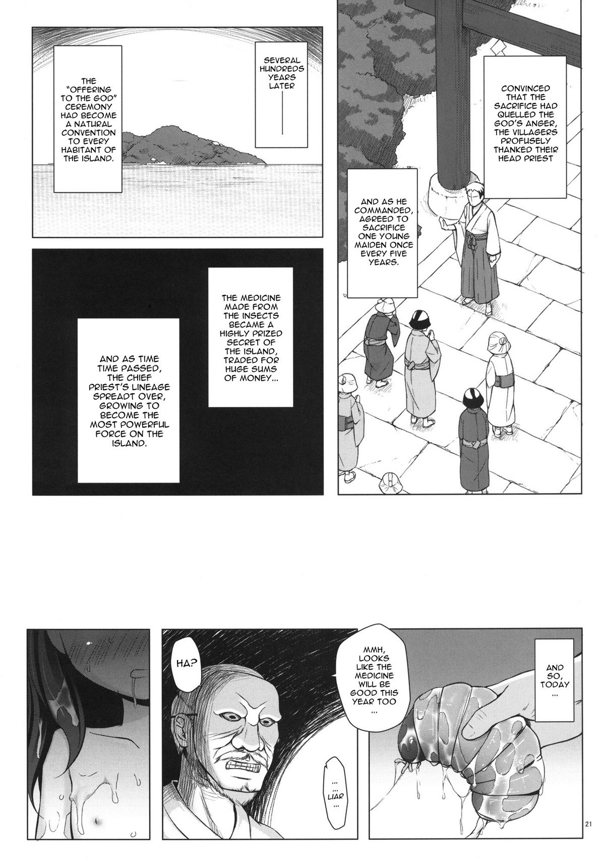 [Noraneko-no-Tama (Yukino Minato)] Kirigami Shima Dai San Hen | Island of the Mist God -Third volume- [English] [Mant] [Digital] page 20 full