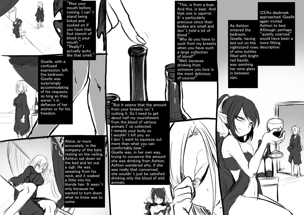 [Kouji] Bishoujo Vampire ni Bonyuu Drink Bar ni Sareru Hanashi | Turned into a Breast Milk Fountain by a Beautiful Vampire [English] [Limonchik11] page 26 full