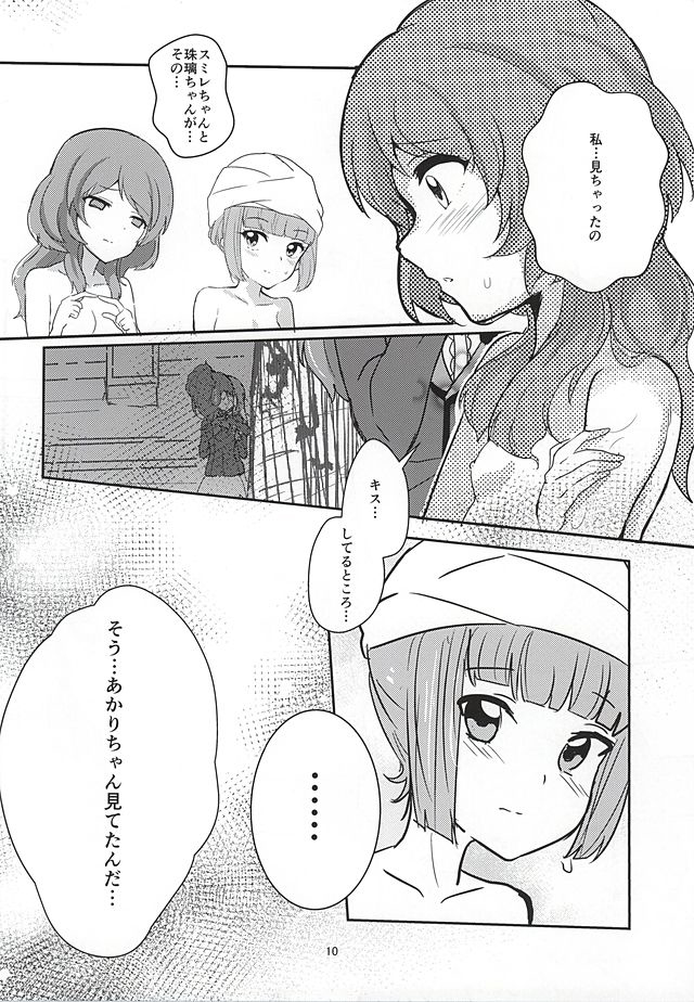 (Geinoujin wa Card ga Inochi! 8) [Ugokuna Yakkyoku (ababari)] Kokoro no Doukasen (Aikatsu!) page 8 full