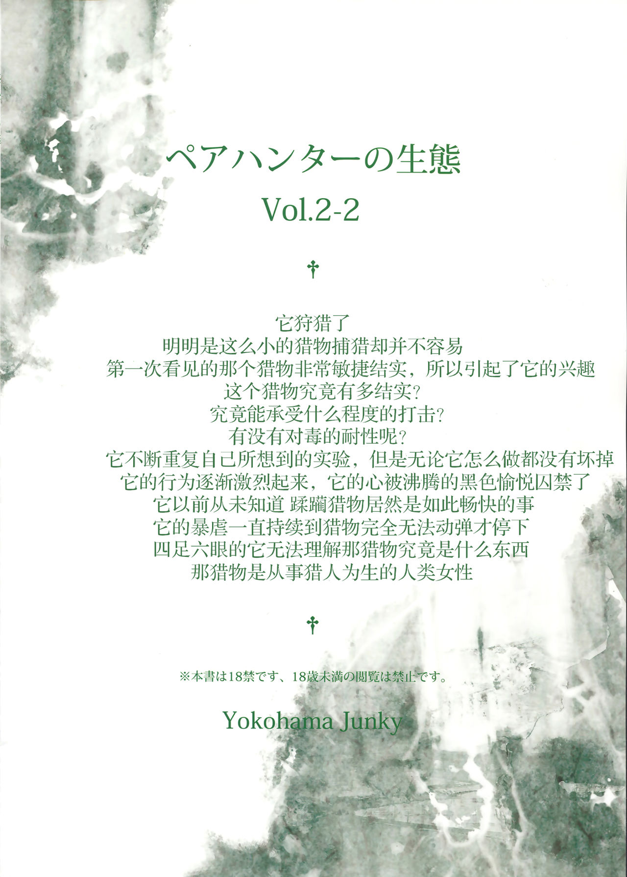 (C91) [Yokohama Junky (Makari Tohru)] Pair Hunter no Seitai Vol. 2-2 (Monster Hunter) [Chinese] [屏幕髒了漢化] page 3 full