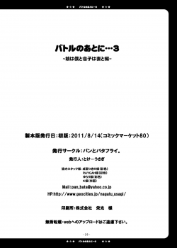 (C80) [Pan to Butterfly. (Tokee Usagi)] Battle no Ato ni... 3 ~ Musume wa Boku to Musuko wa Tsuma to Hen ~ (Dragon Quest V) [Digital] - page 26