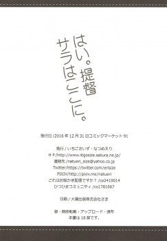 (C91) [Ichigosize (Natsume Eri)] Hai. Teitoku Sara wa Koko ni. (Kantai Collection -Kancolle-) - page 25