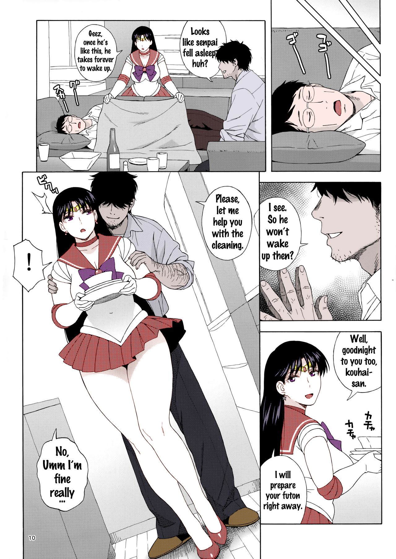 (C91) [666PROTECT (Jingrock)] Ano Hito ni Nita Hito [Hitozuma Rei-chan no Yuuutsu] (Bishoujo Senshi Sailor Moon) [English] {doujins.com} [Colorized] page 9 full