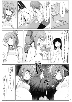 (C97) [Sirotaruto (Kotaru)] Ikazuchi to Inazuma wa Shireikan no Aka-chan o Unjau no desu!! (Kantai Collection -KanColle-) - page 5