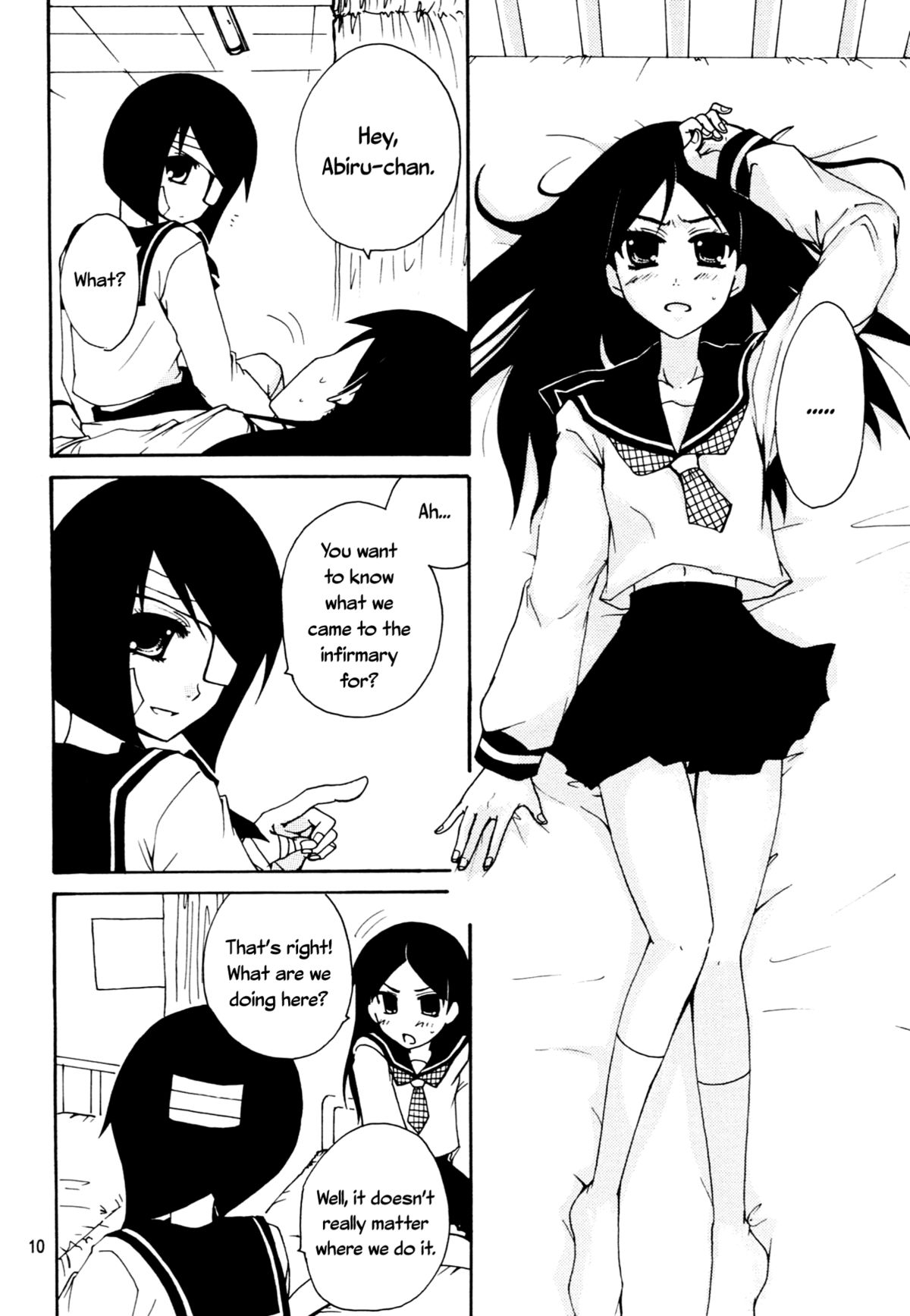 (SC38) [AOIKITOIKI. (Imai Riho)] Honey Trap (Sayonara Zetsubou Sensei) [English] [Yuri-ism] page 9 full