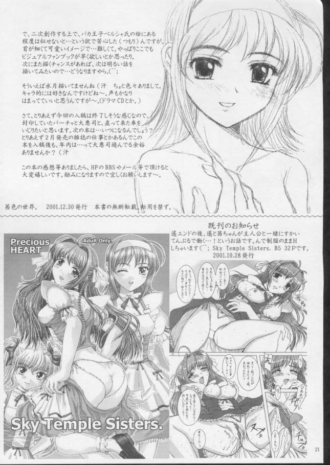 (C61) [Precious HEART (Yamasaki Atsushi)] Akane Iro No Sekai. (Kimi Ga Nozomu Eien) page 20 full