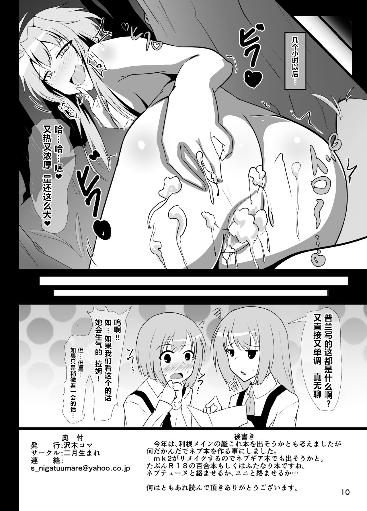 [Nigatsu Umare (Sawaki Koma)] Hard Down VER. W (Hyperdimension Neptunia) [Digital] [Chinese] [WTM直接汉化] page 10 full