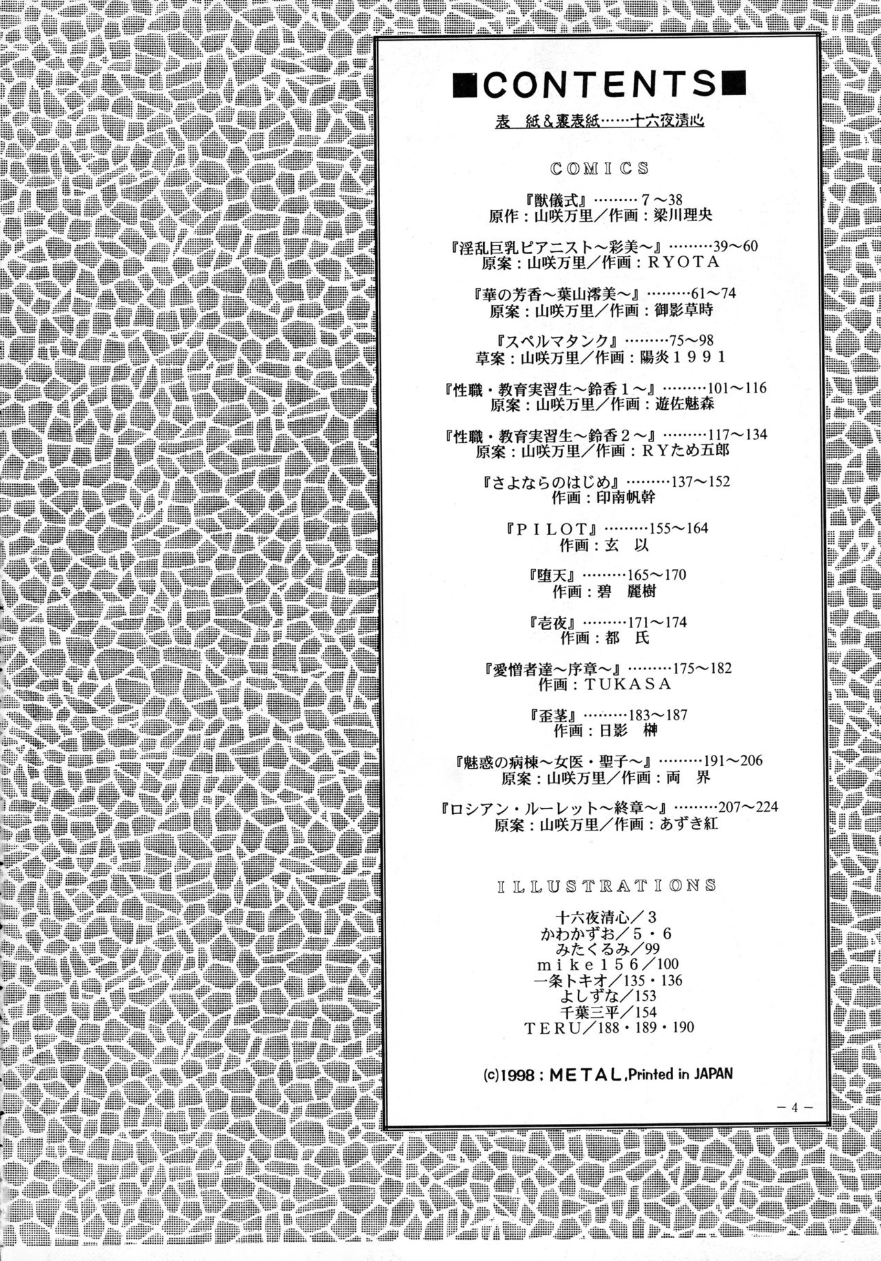 (CR23) [METAL (Various)] Rougetsu Toshi - Misty Moon Metropolis COMIC BOOK VIII page 4 full
