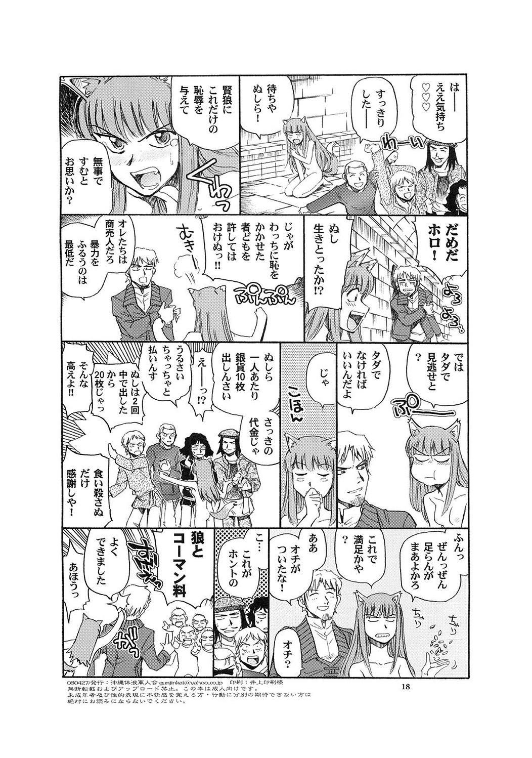 [Okinawa Taieki Gunjinkai] Zenmon no Ookami x Koumon ni Kousinryou (Spice and Wolf) page 17 full