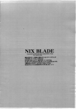 (C72) [Kikyakudou (Karateka-VALUE)] NIX BLADE (Queen's Blade) - page 6