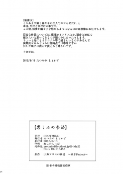 (Reitaisai 12) [PROTMIND (Tatsumiya Motokazu)] Kanashimi no Kisetsu (Touhou Project) [Chinese] [CE家族社] - page 25